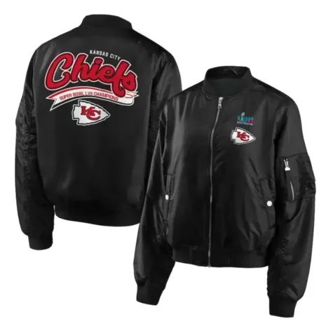 Kansas City Chiefs Super Bowl LVII Champions Black Bomber Jacket2 Kansas City Chiefs Super Bowl LVII Champions Black Bomber Jacket