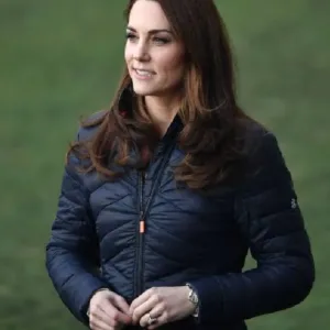 Kate Middleton Blue Quilted Jacket