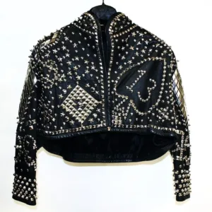 Kelly Lebrock?s Studs Leather Jacket