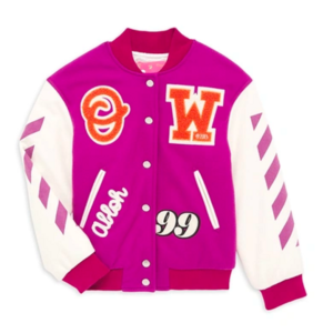Kids’ Little Girl’s & Girl’s Patch Varsity Bomber Jacket