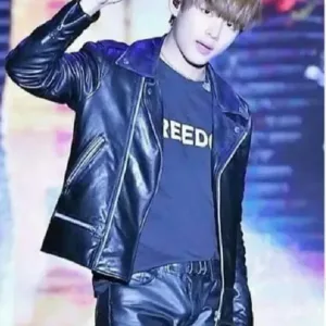 Kim Taehyung Motorcycle Leather Jacket