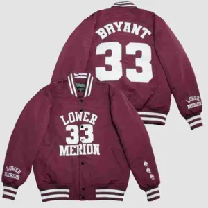 Kobe Bryant #33 Lower Merion Burgundy Varsity Jersey