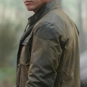 LA BREA Jon Seda olive green jacket