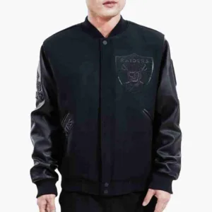 Las Vegas Raiders Black Varsity Jacket
