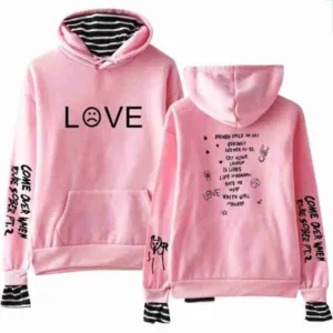 Lil Peep Come Over When You?re Sober Pink Hoodie