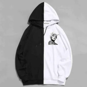 Lil Peep Graphic Half Colored Hoodie