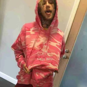 Lil Peep Hell Boy Pink Hoodie