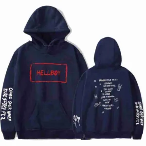 Lil Peep Hellboy Navy Blue Hoodie