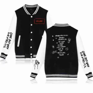 Lil Peep Hellboy Baseball Black Jacket