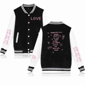 Lil Peep Love Baseball Black Jacket