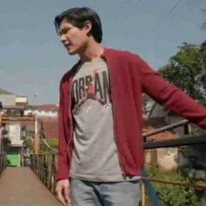 Little Mom Yuda Maroon Cardigan