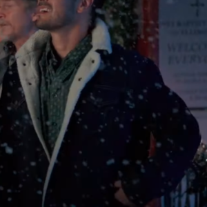 Lonestar Christmas Marco Grazzini Blue Shearling Collar Jacket