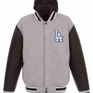 Los Angeles Dodgers Fleece Black Hooded Jacket