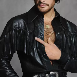 Luke Day Fringe Black Leather Jacket