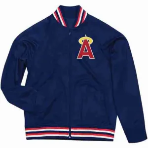 MLB California Angels Track Blue Jacket