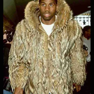 Magic Johnson Fur Hood Coat