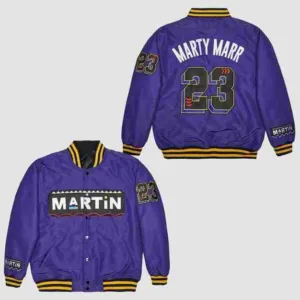 Martin Marty Marr #23 Purple Varsity Jacket