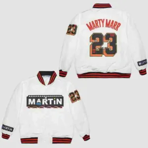 Martin Marty Marr #23 White Varsity Jacket