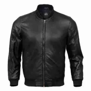 Massimo Genuine Leather Bomber Jacket