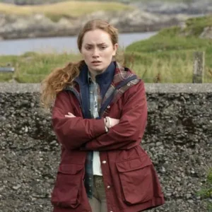 Meg Pattison Shetland S07 Maroon Jacket