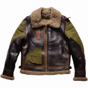 Men Aviator B3 Brown Leather Jacket