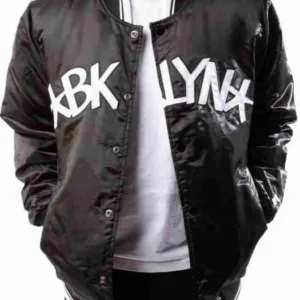 Men Brooklyn Black Nets Jacket