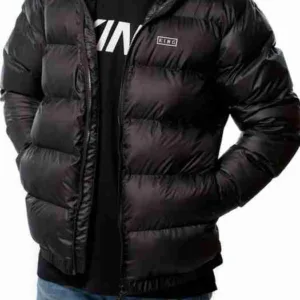 Men Earlham Puffer Black Jacket