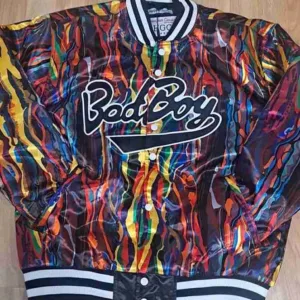 Mens Bad Boy Multi Satin Jacket