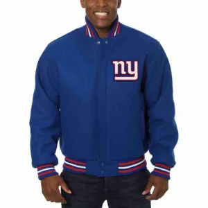Men’s Blue New York Giants Wool Jacket