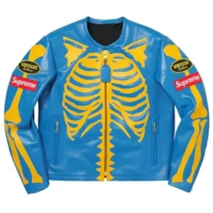 Men?s Blue Skeleton Vanson Leather Jacket
