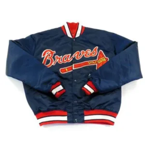 Men?s Braves Blue Bomber Jacket
