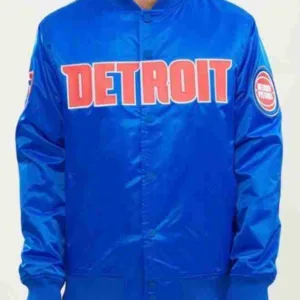 Mens Detroit Pistons Satin Jacket