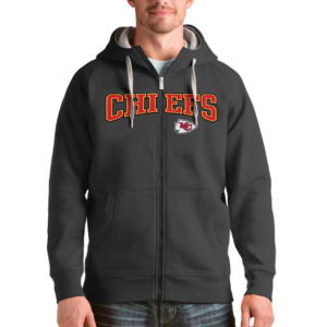 Men?s Kansas City Chiefs Antigua Charcoal Wordmark Hoodie