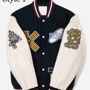 Men?s Kenzo Varsity Bomber Jacket with Patches