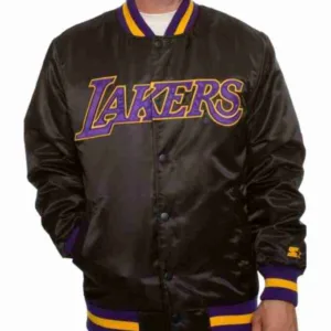 Men?s Los Angeles Lakers Black Bomber Jacket