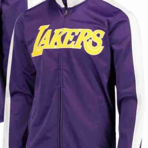 Mens Los Angeles Lakers Purple Track Jacket