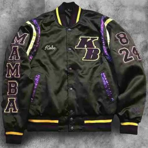 Mens Mamba Black Varsity Jacket