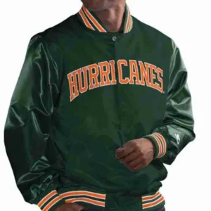 Men?s Miami Hurricanes Green Jacket