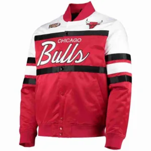 Mens Mitchell & Ness Red Chicago Bulls Hardwood Classics Jacket