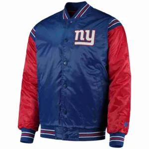 Men’s New York Giants Enforcer Satin Varsity Jacket