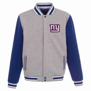 Men’s New York Giants Gray Varsity Jacket