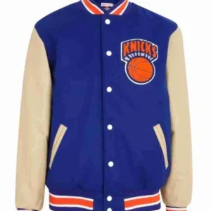 Men?s New York Knicks Blue Varsity Jacket