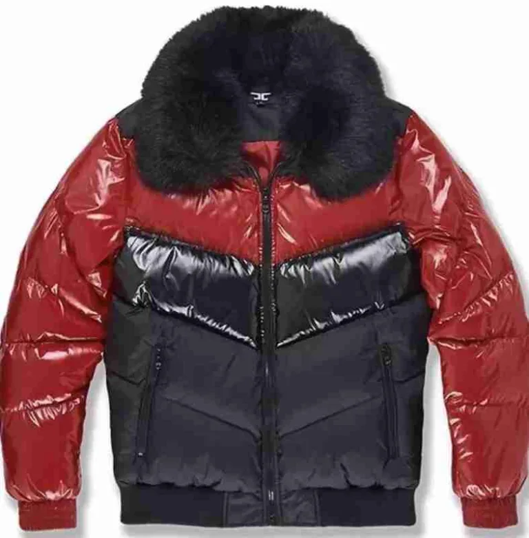 Men?s Nylon Puffer Jacket (Crimson)