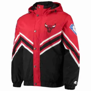 Mens Starter Red/Black Chicago Bulls The Maximum Jacket