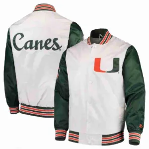 Men?s White Miami Hurricanes The Rookie Jacket