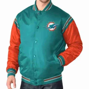 Miami Dolphins Satin Varsity Jacket