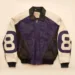 Michael Hoban Purple and Black Leather “8 ball” Jacket