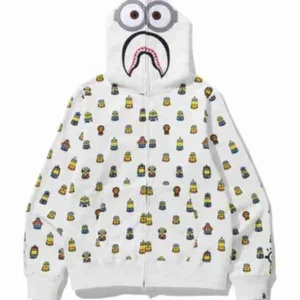 Minions Bape White Hoodie
