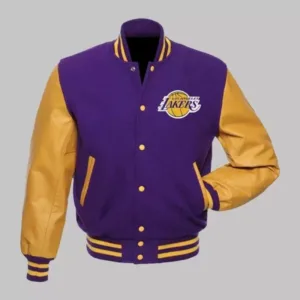 NBA LA Lakers Purple And Yellow Varsity Jacket