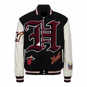 NBA Miami Heat Black And White Varsity Jacket